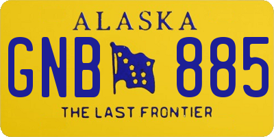 AK license plate GNB885