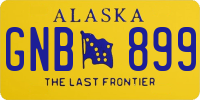 AK license plate GNB899