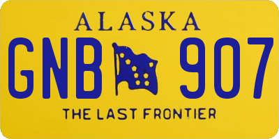 AK license plate GNB907