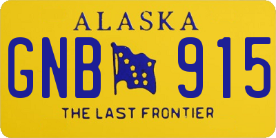 AK license plate GNB915
