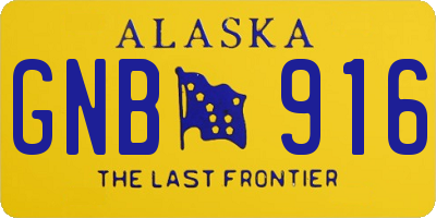 AK license plate GNB916