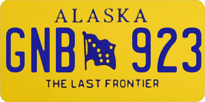AK license plate GNB923