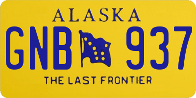 AK license plate GNB937