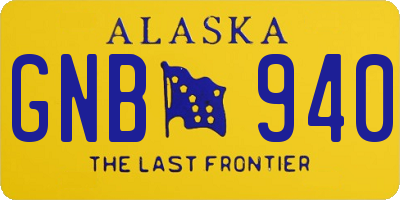 AK license plate GNB940