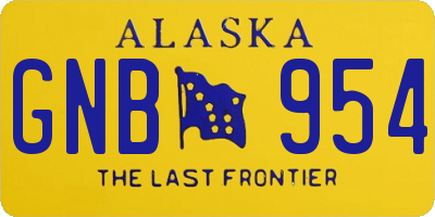 AK license plate GNB954