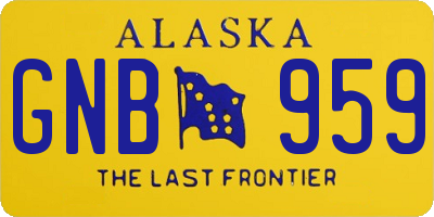 AK license plate GNB959