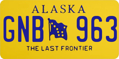 AK license plate GNB963