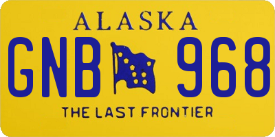 AK license plate GNB968