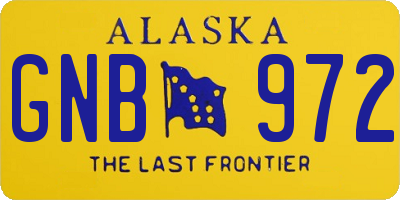 AK license plate GNB972