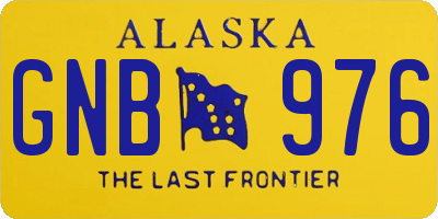 AK license plate GNB976