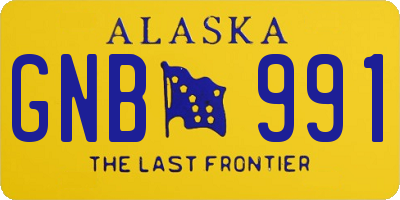 AK license plate GNB991