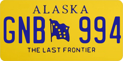 AK license plate GNB994