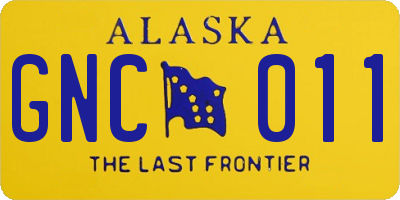 AK license plate GNC011