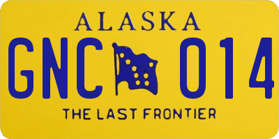AK license plate GNC014