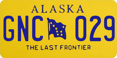AK license plate GNC029