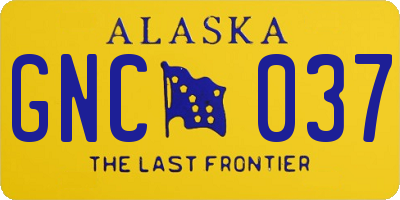 AK license plate GNC037