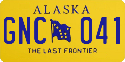 AK license plate GNC041