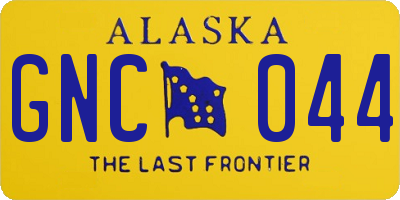 AK license plate GNC044