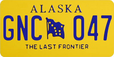 AK license plate GNC047