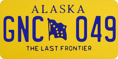 AK license plate GNC049