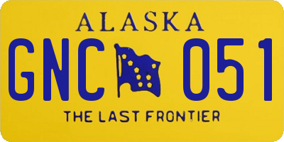 AK license plate GNC051
