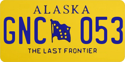 AK license plate GNC053