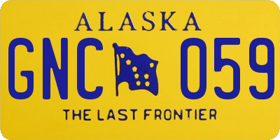 AK license plate GNC059