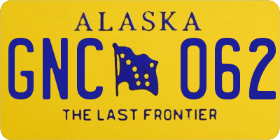 AK license plate GNC062