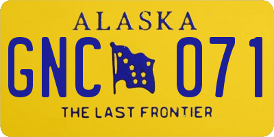 AK license plate GNC071