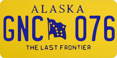 AK license plate GNC076
