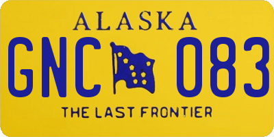 AK license plate GNC083