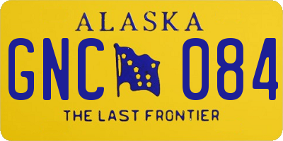 AK license plate GNC084