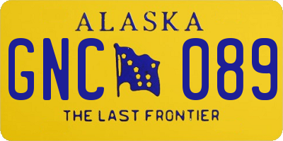 AK license plate GNC089