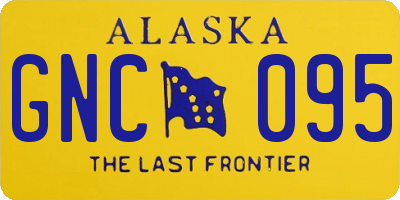 AK license plate GNC095