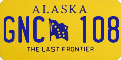 AK license plate GNC108