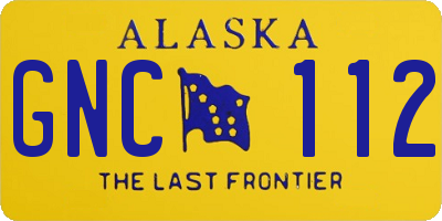 AK license plate GNC112