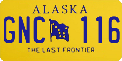 AK license plate GNC116