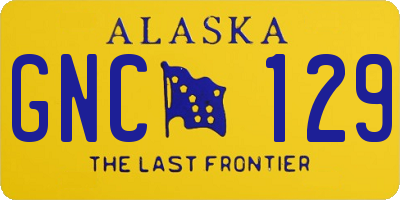 AK license plate GNC129