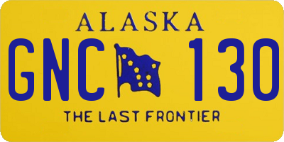 AK license plate GNC130