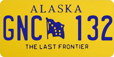 AK license plate GNC132