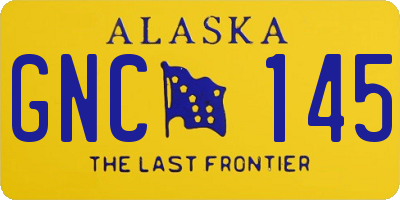 AK license plate GNC145