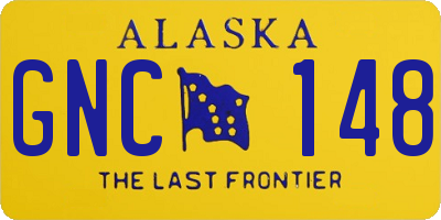 AK license plate GNC148