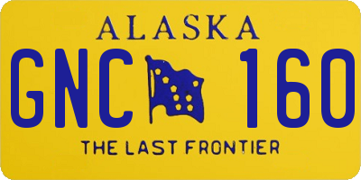 AK license plate GNC160