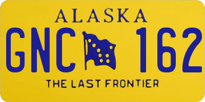 AK license plate GNC162