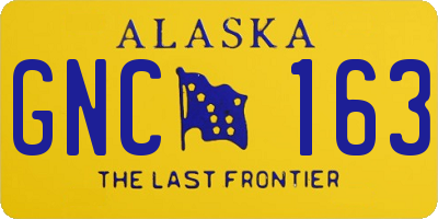 AK license plate GNC163