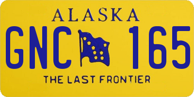 AK license plate GNC165