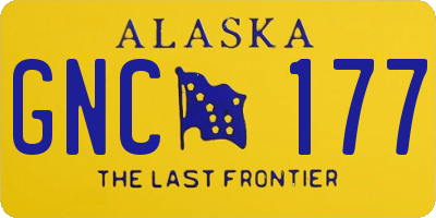 AK license plate GNC177