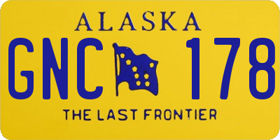 AK license plate GNC178