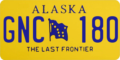 AK license plate GNC180