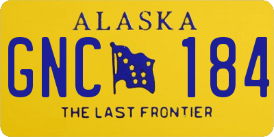 AK license plate GNC184